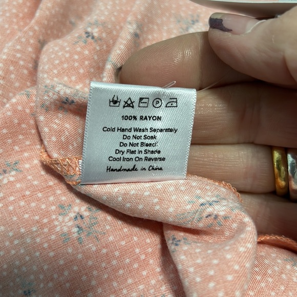 Auguste NWT Peach Floral Maxi Dress Size US8 - Picture 8 of 8